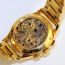 Skeleton gold-plated chronograph watch Skeleton gold-plated chronograph watch - Skeleton gold-plated chronograph watch